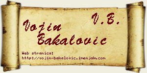 Vojin Bakalović vizit kartica